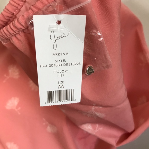 NEW Joie Arryn B Feather Print Dress Pink Kiss M - Picture 8 of 10